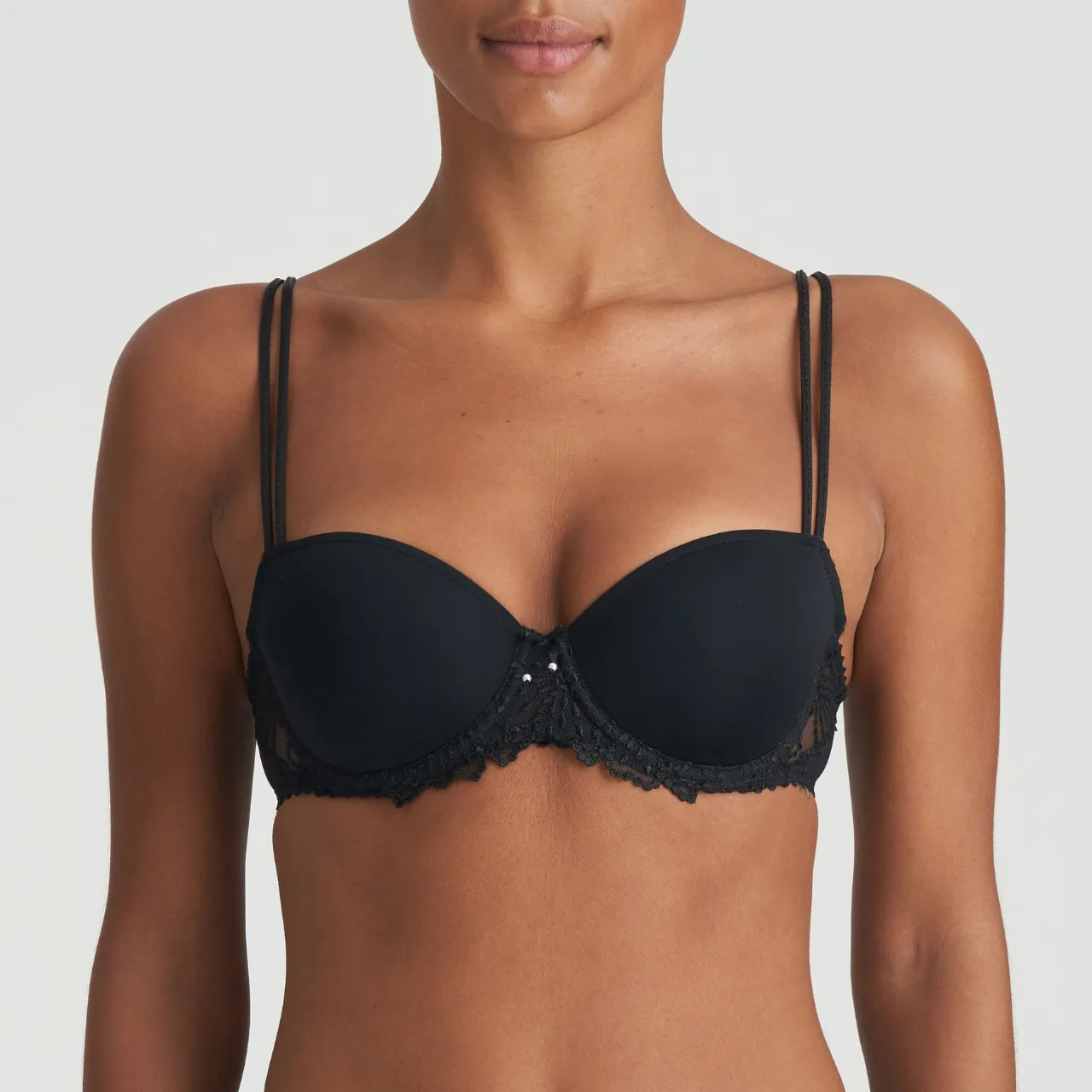 Jane Padded Balcony Bra in Black