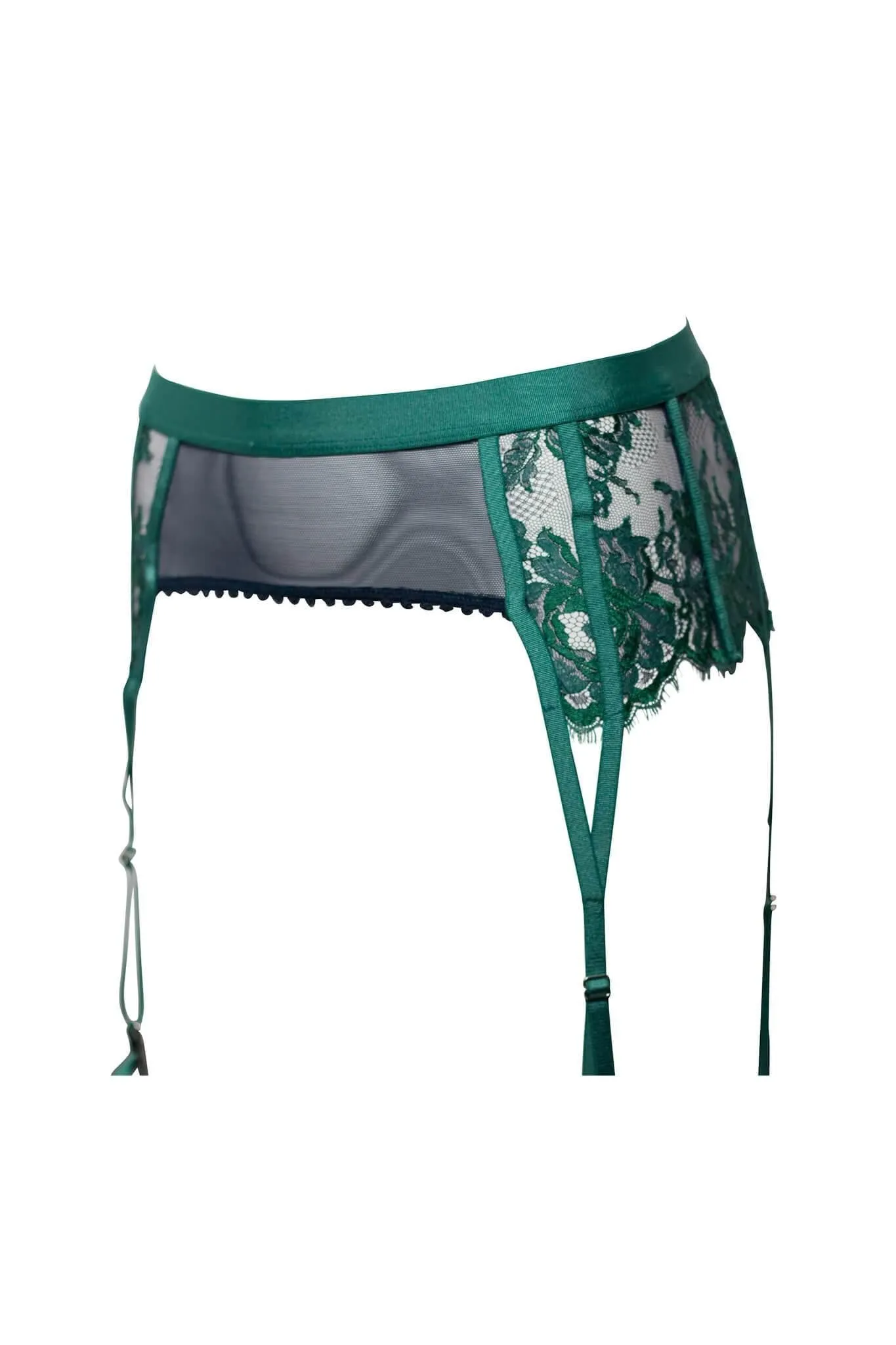 Jasmin Emerald Garter Belt