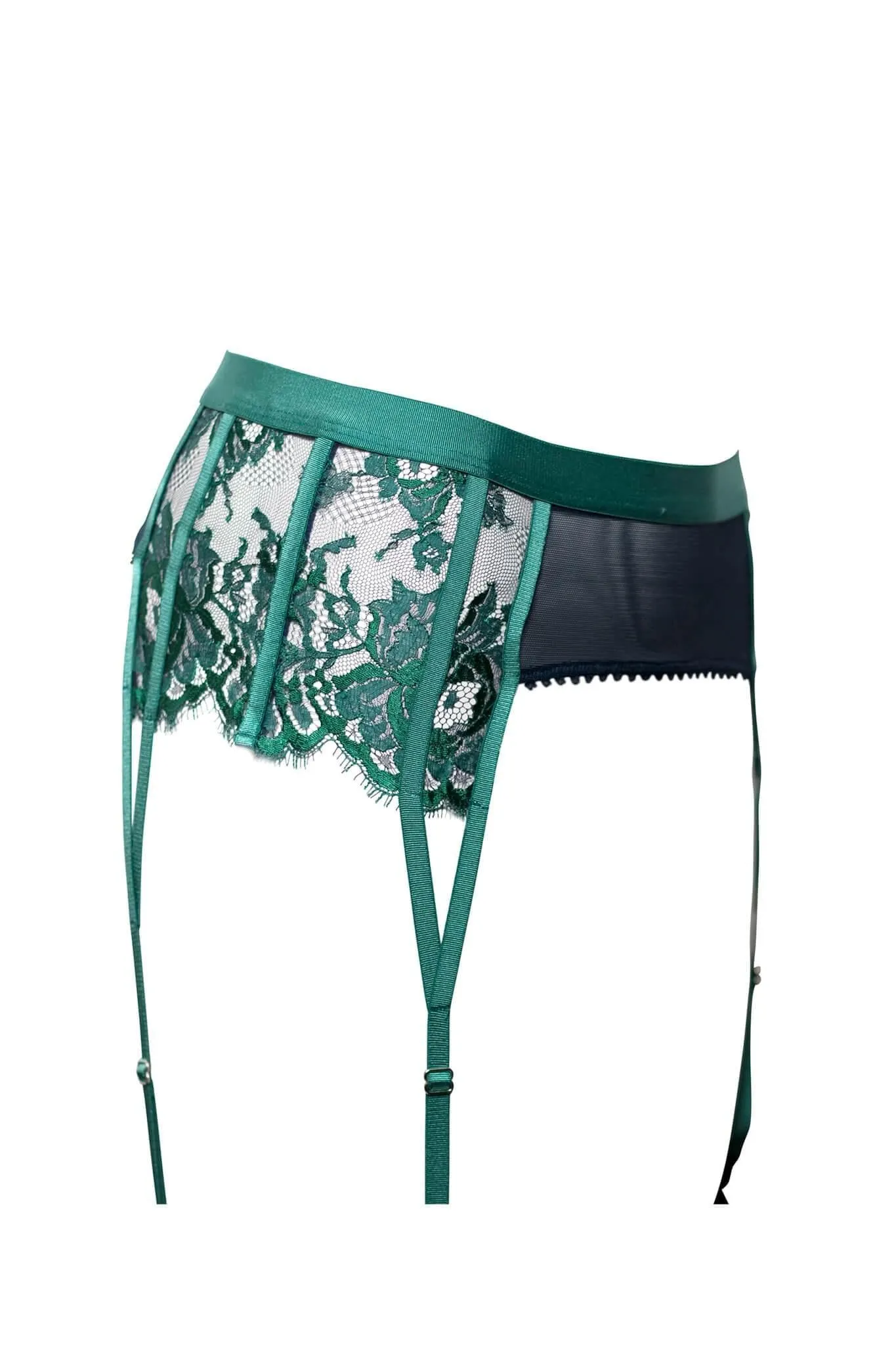 Jasmin Emerald Garter Belt