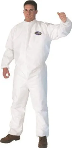 Kleenguard* A30 Breathable Splash And Particle Protection Coveralls Front Zipper With 1 Inch  Flap White Xx-Large