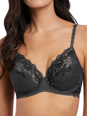 Lace Perfection Average Wire Bra - Charcoal