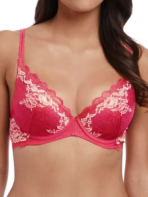 Lace Perfection Plunge Push Up Bra - Honeysuckle