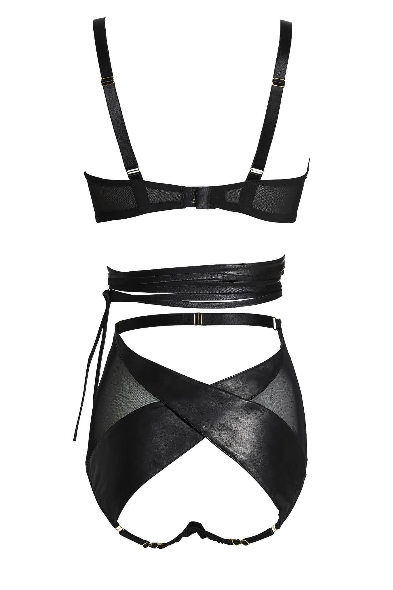 Lexi High Waist Leather Bondage Set