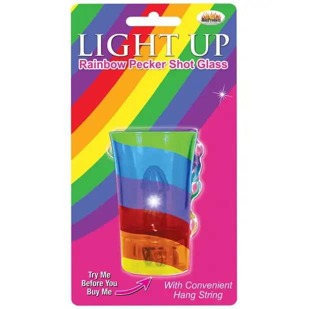 Light Up Rainbow Pecker Shot Glass