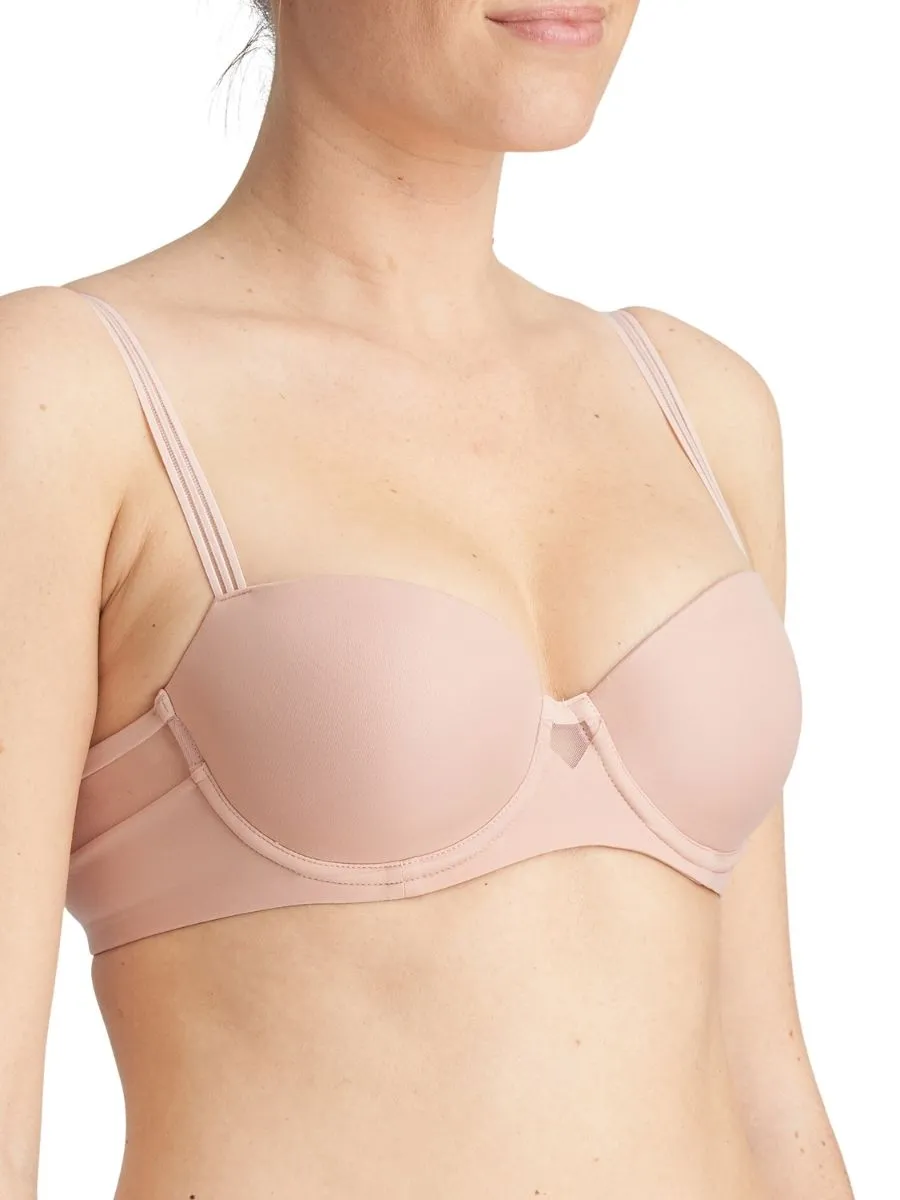 Louie Padded Balcony Bra - Powder Rose