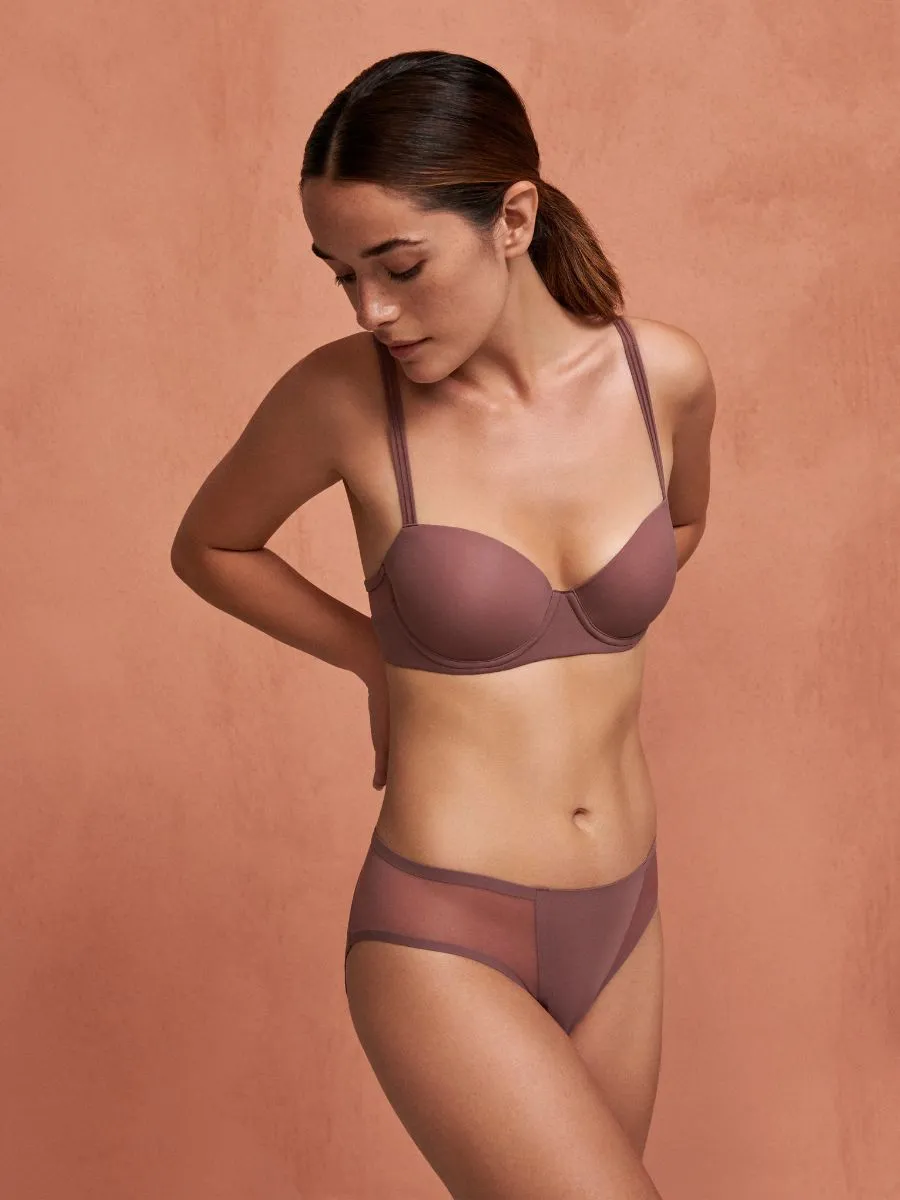 Louie Push-Up Bra - Satin Taupe