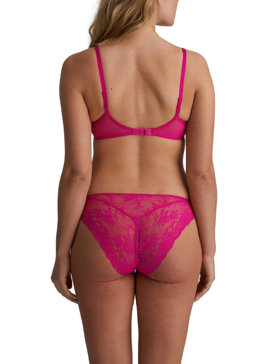 Melipha Vertical Seam Balcony Bra - Very Berry