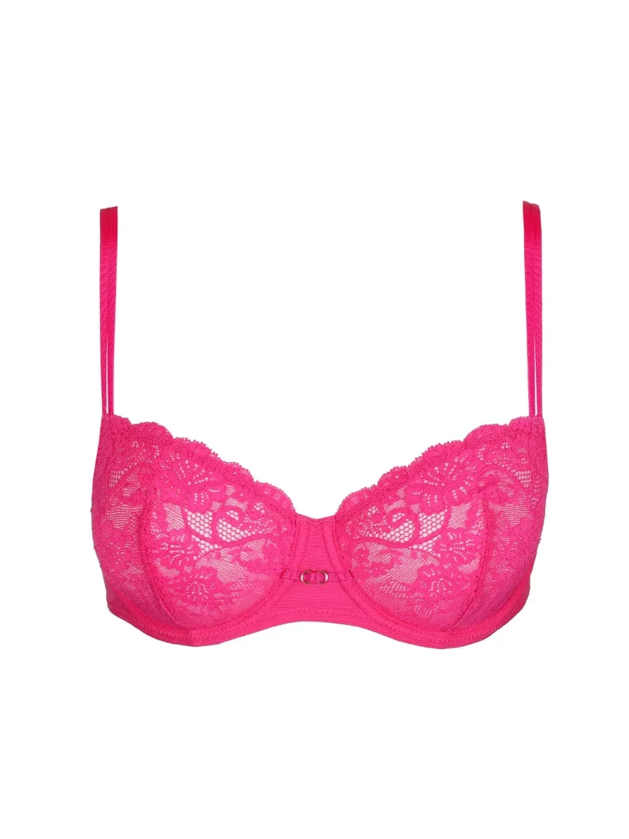 Melipha Vertical Seam Balcony Bra - Very Berry