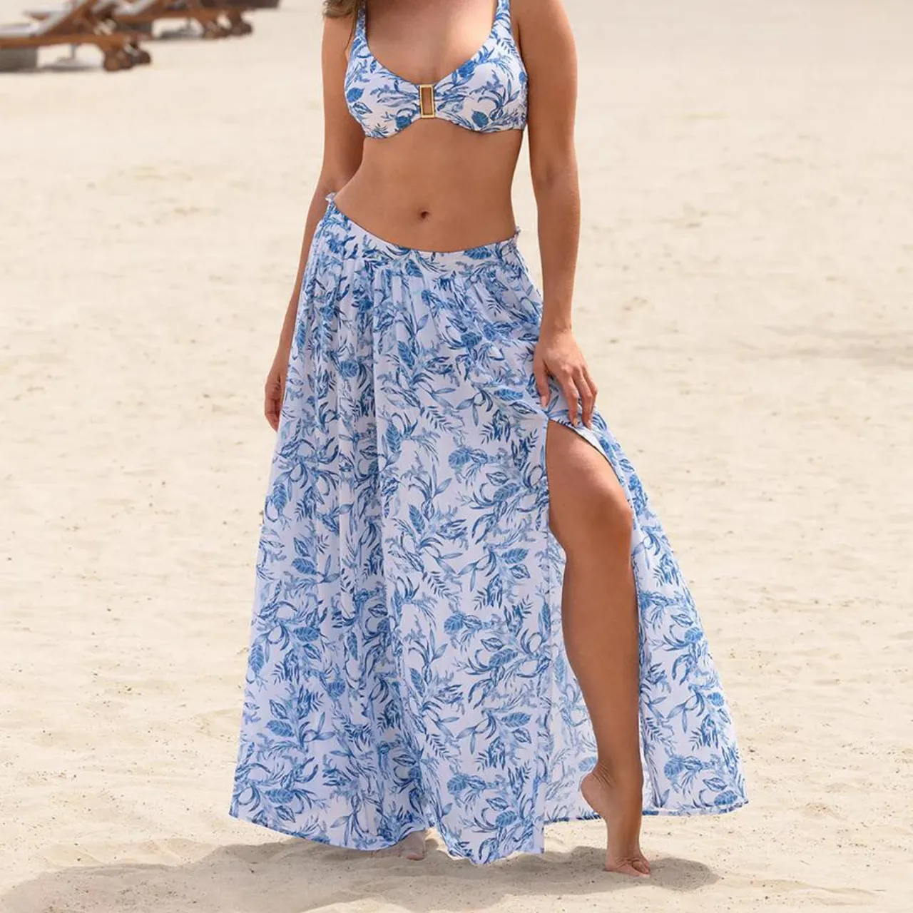 Mira Blue Leaf Skirt