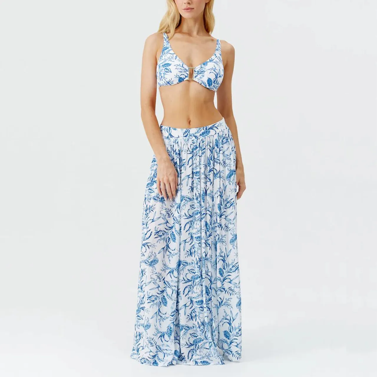 Mira Blue Leaf Skirt