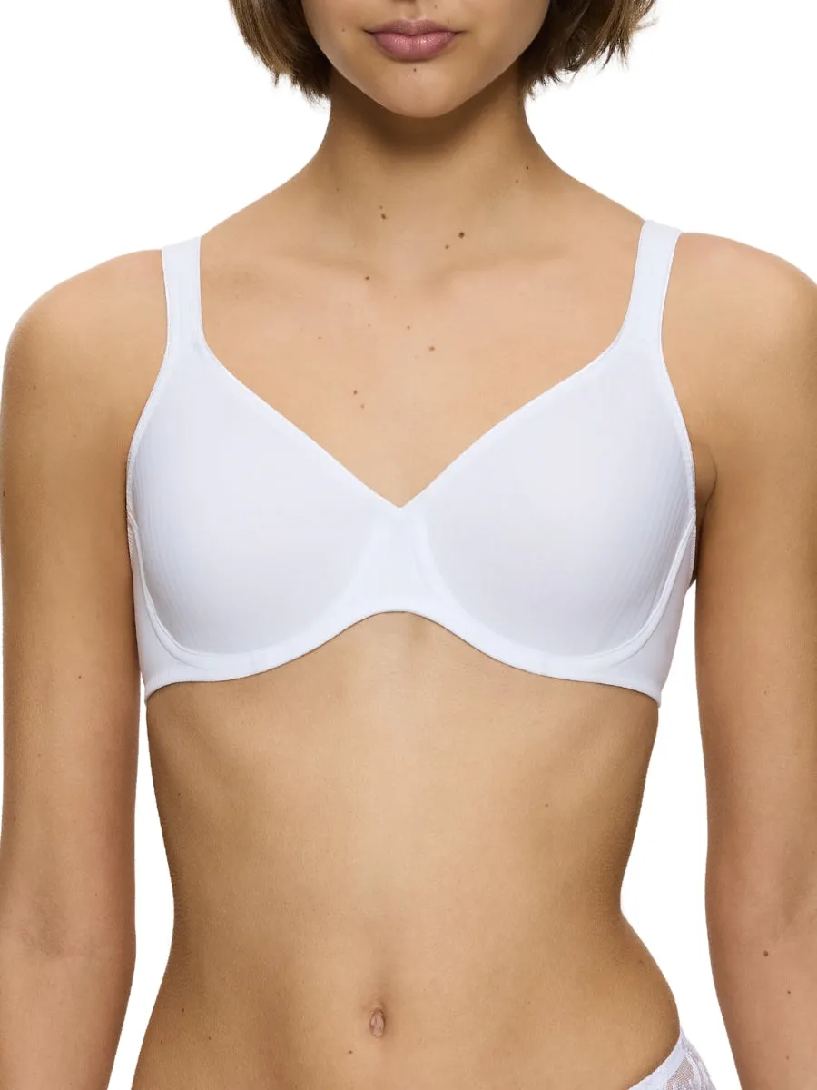 Modern Soft Cotton Moulded Bra - White