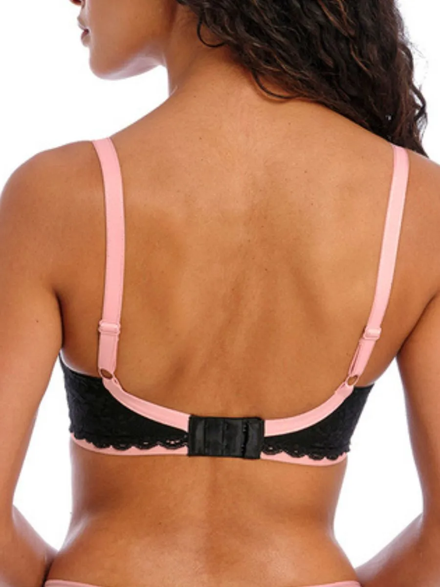 Offbeat Padded Half Cup Bra - Black