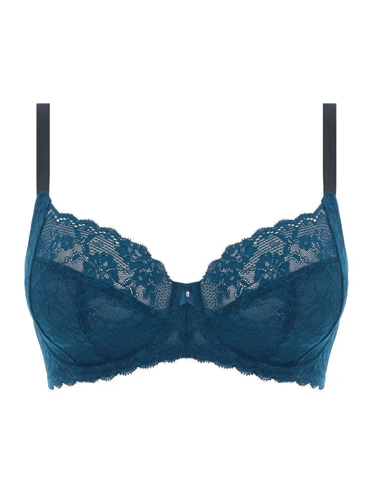 Offbeat Side Support Bra - Poseidon