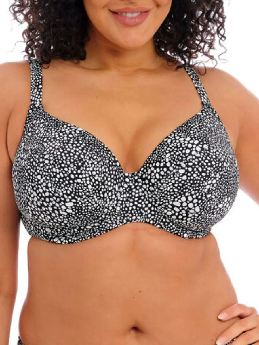 Pebble Cove Plunge Bikini Top - Black