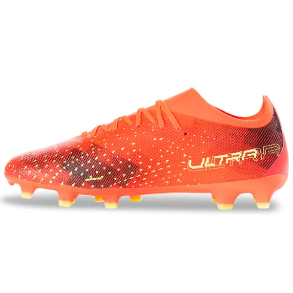 Puma Ultra Match FG/AG Soccer Cleats (Coral/Fizzy Light/Black)