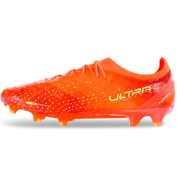 Puma Ultra Ultimate FG/AG Soccer Cleats (Coral/Fizzy Light/Black)