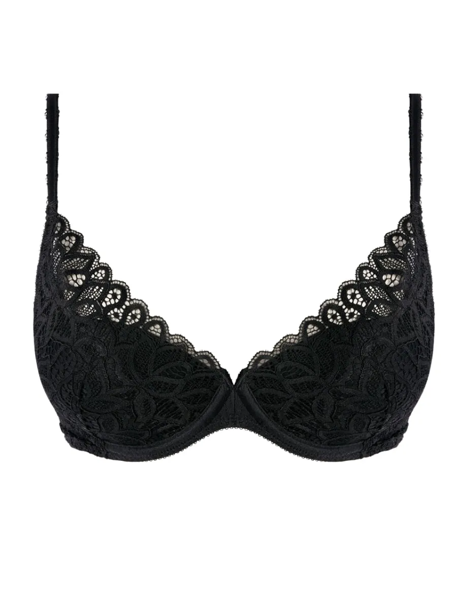 Raffine Plunge Bra - Black