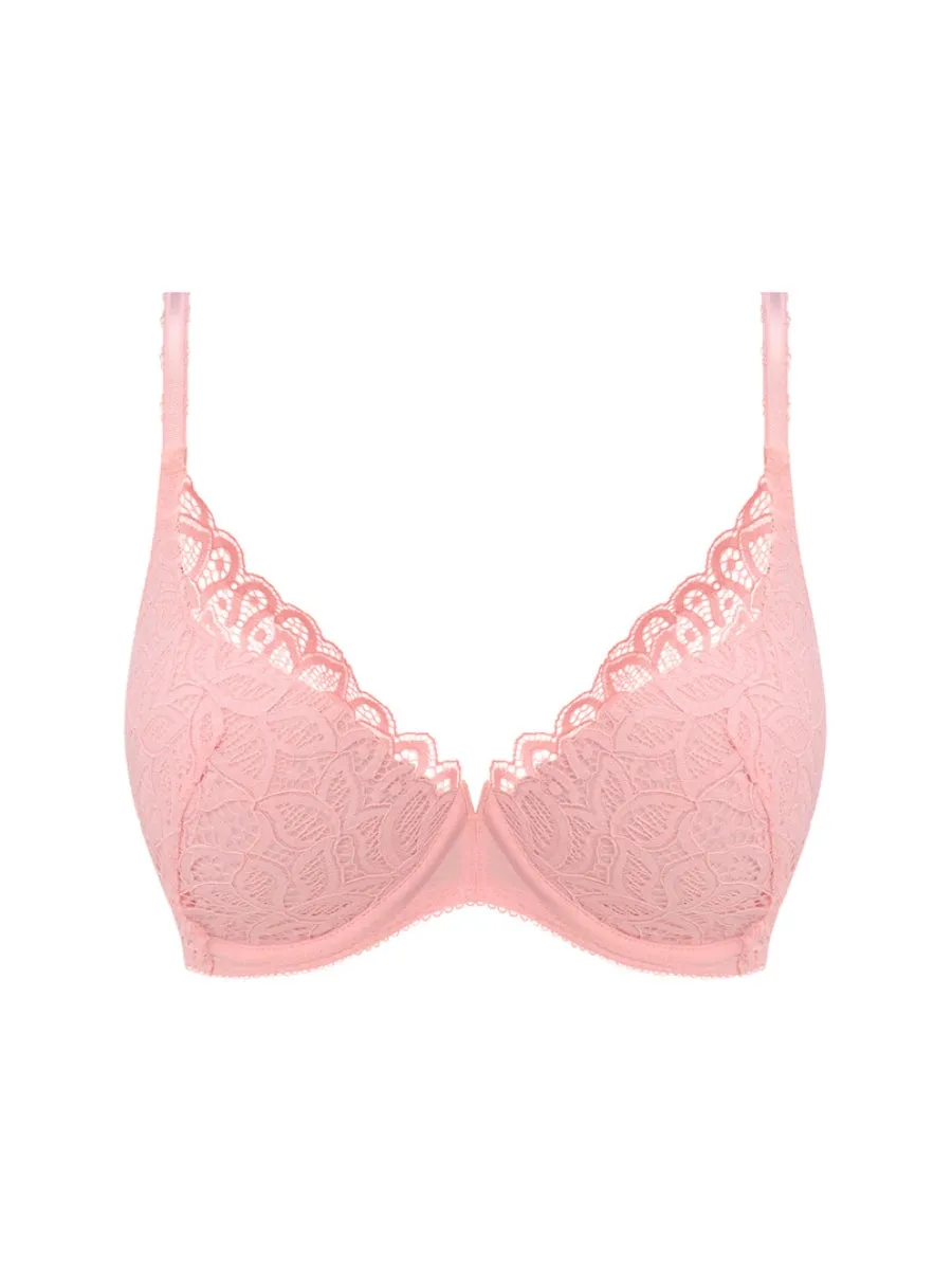 Raffine Plunge Bra - Silver Pink