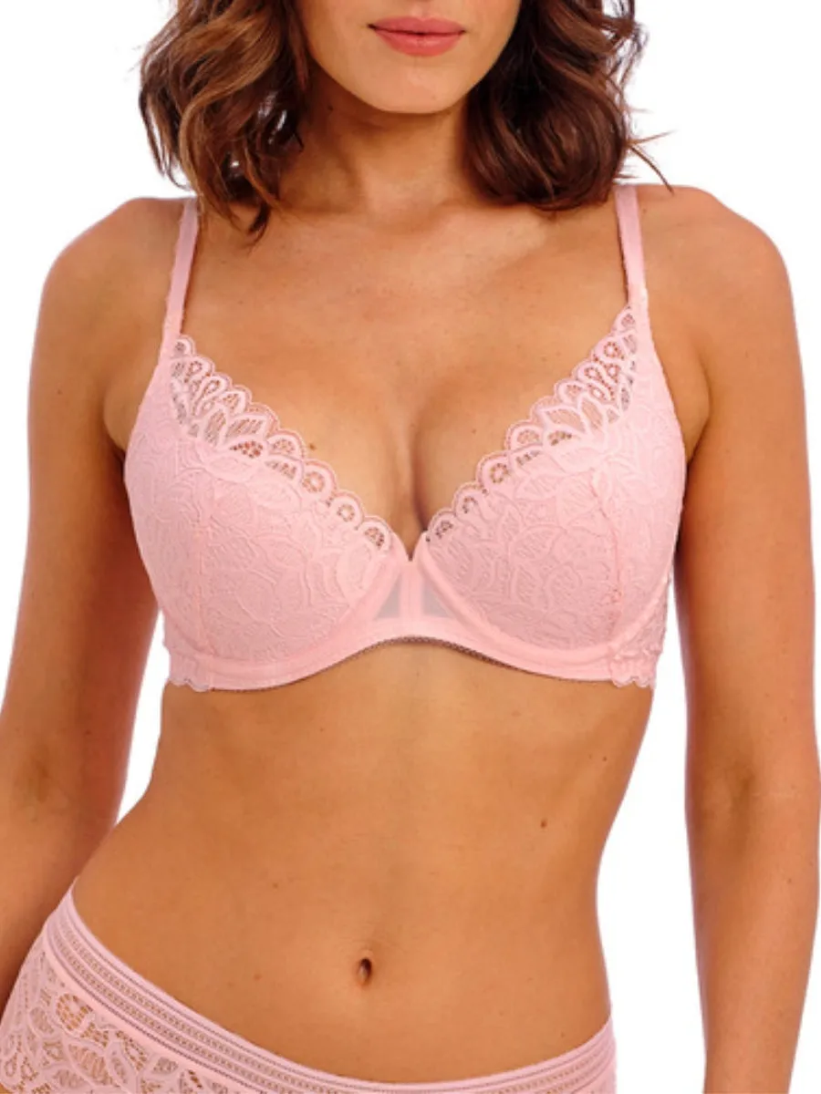 Raffine Plunge Bra - Silver Pink