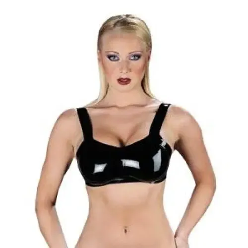 Rimba Rubber Secrets Sexy Black Wet-look Latex Bra