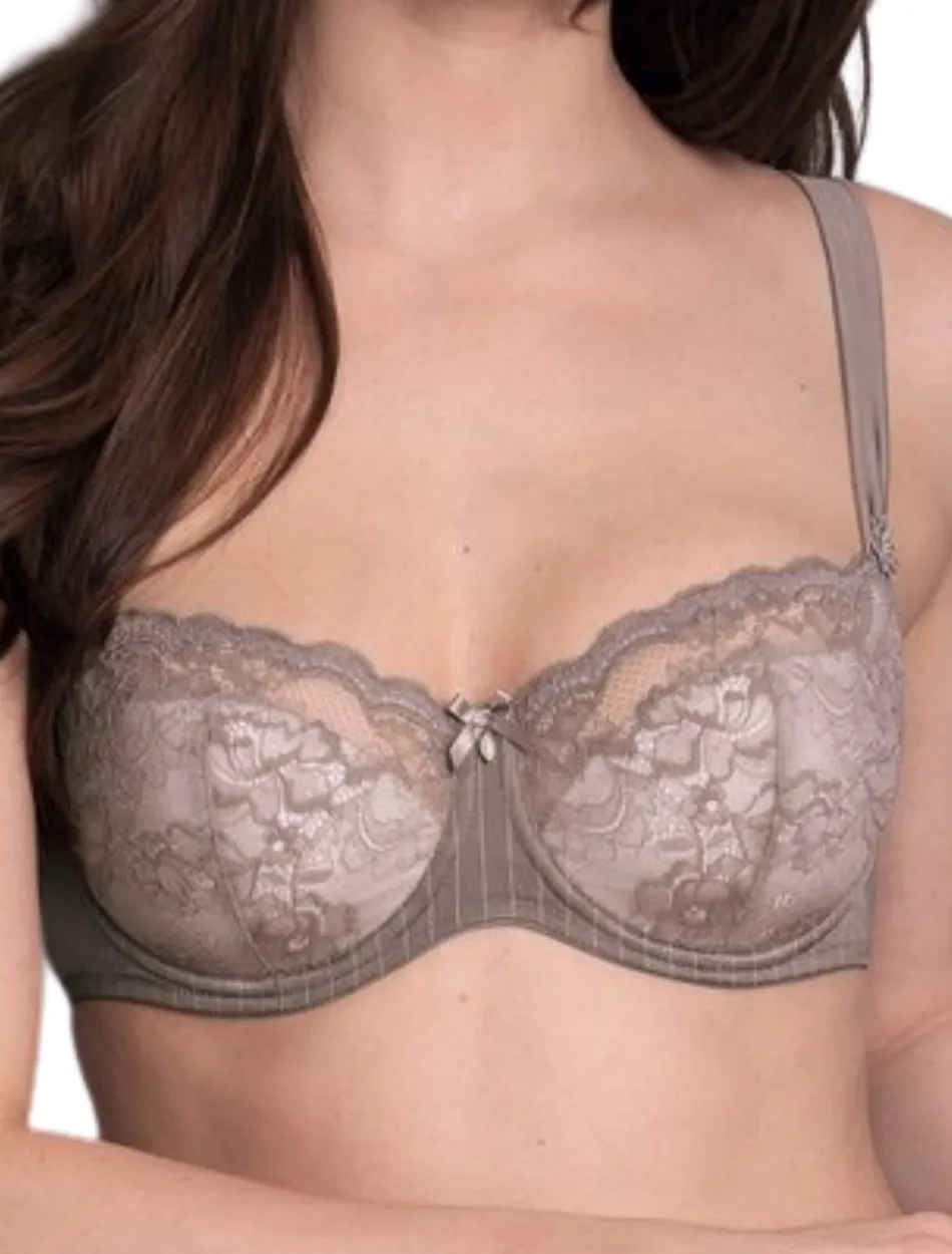 Rosa Faia Antonia Underwired Balconette Bra, Grey | Grey Rosa Faia Antonia Balconette Bra | Grey Padded Balconette