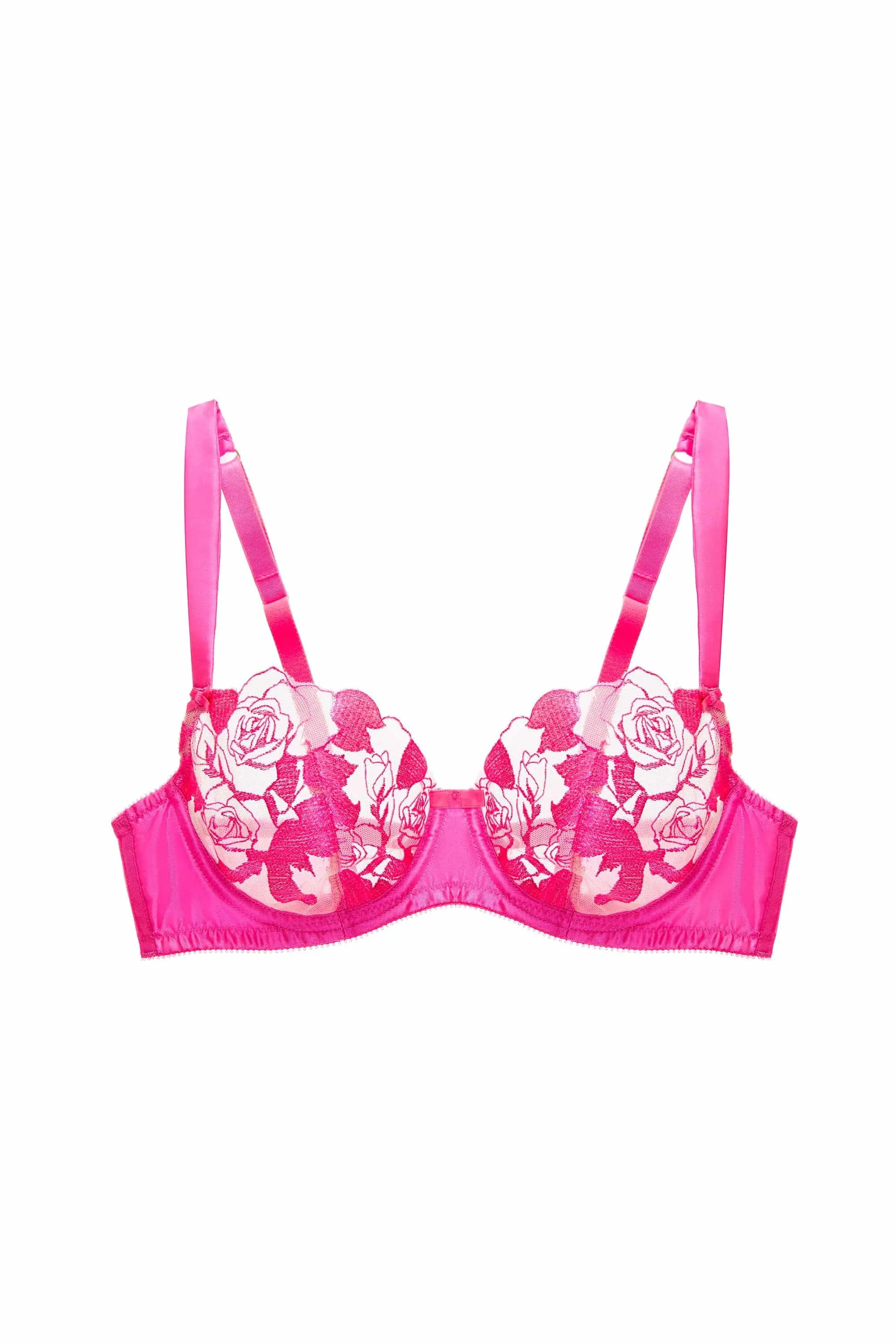 Rosabelle Pink Floral Balconette Bra