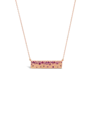 Ruby & Pink Sapphire Bar Pendant