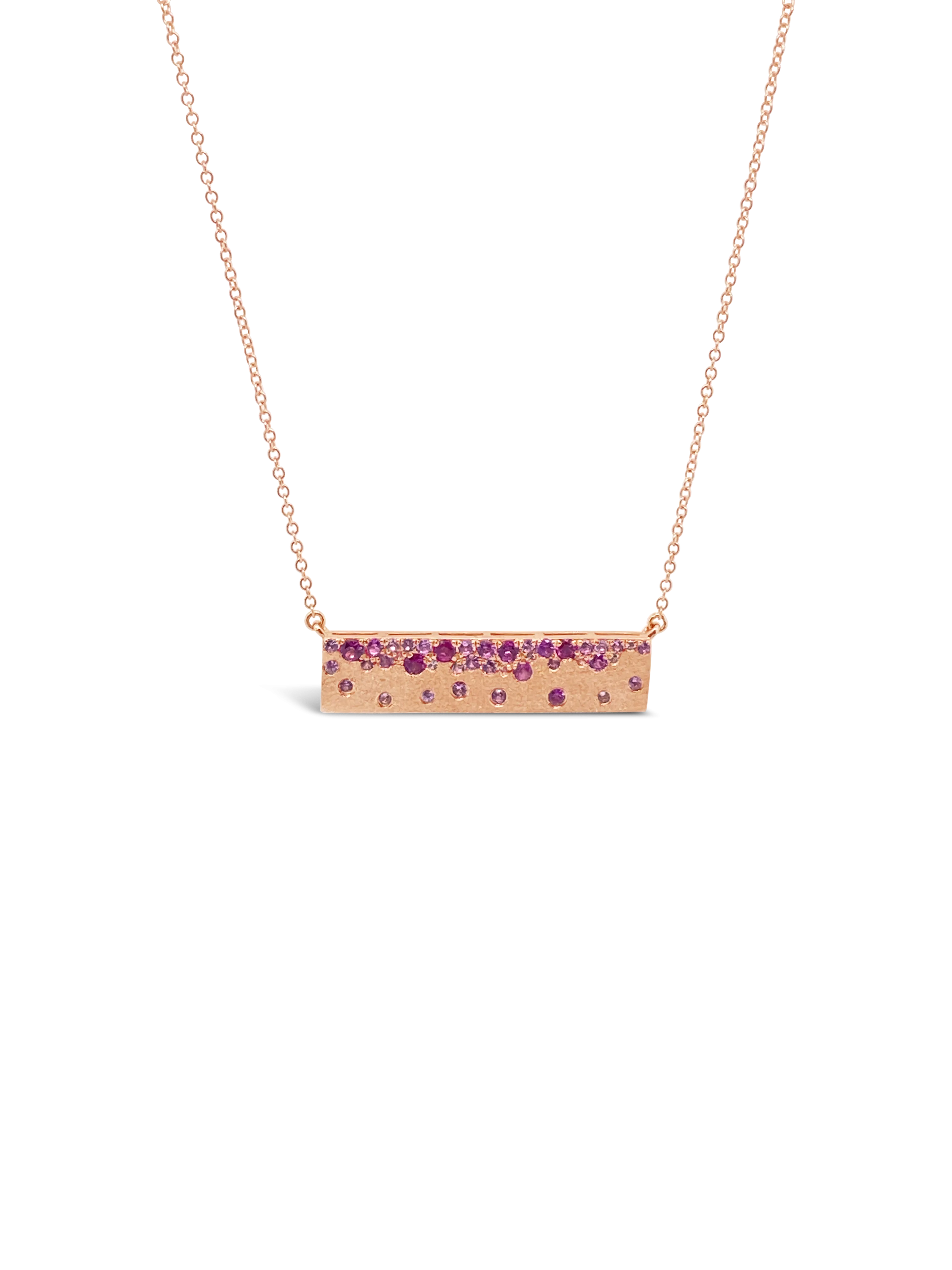 Ruby & Pink Sapphire Bar Pendant