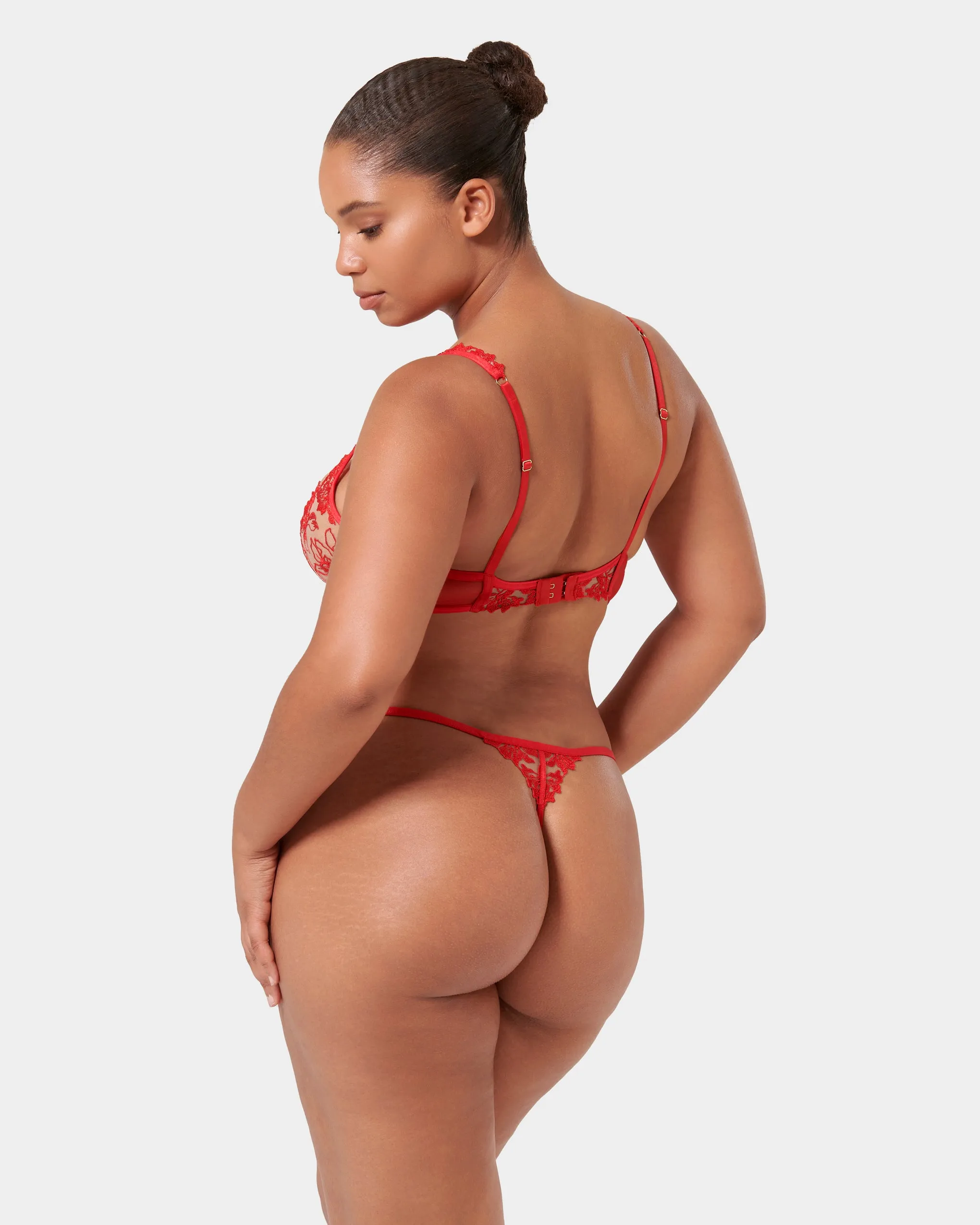 Samara Thong Red/Sheer