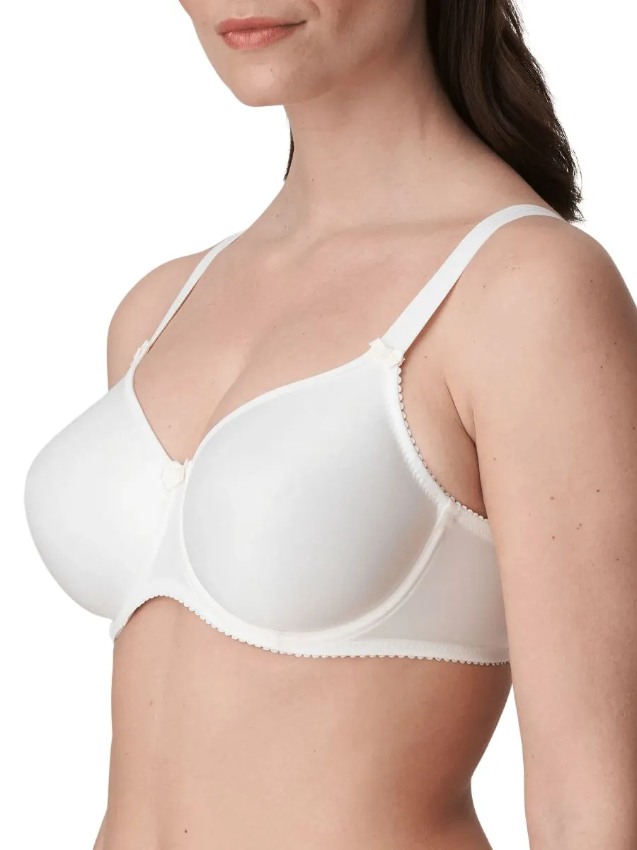 Satin Full Cup Bra - Natural