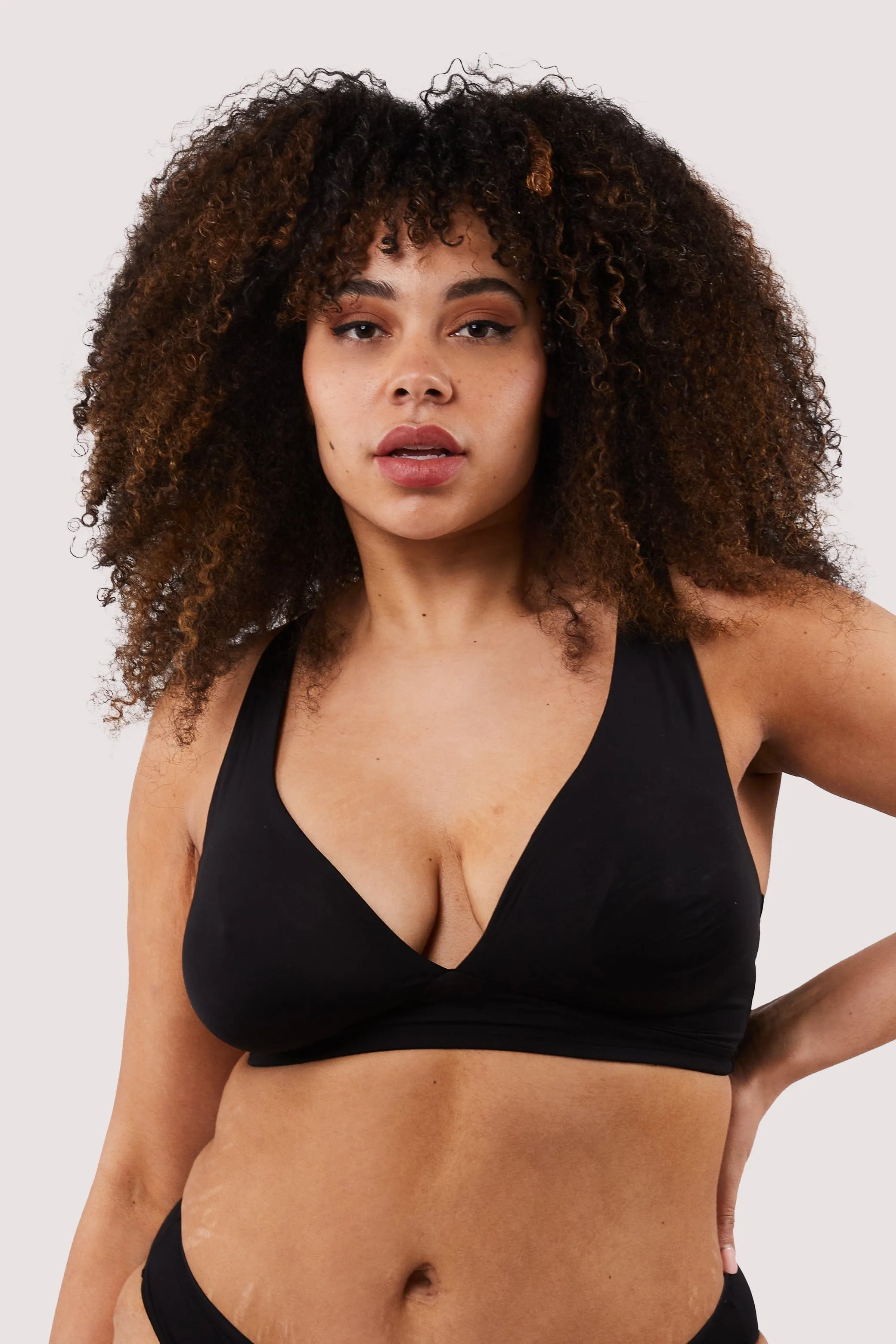 Second Skin Black Recycled Triangle Bra