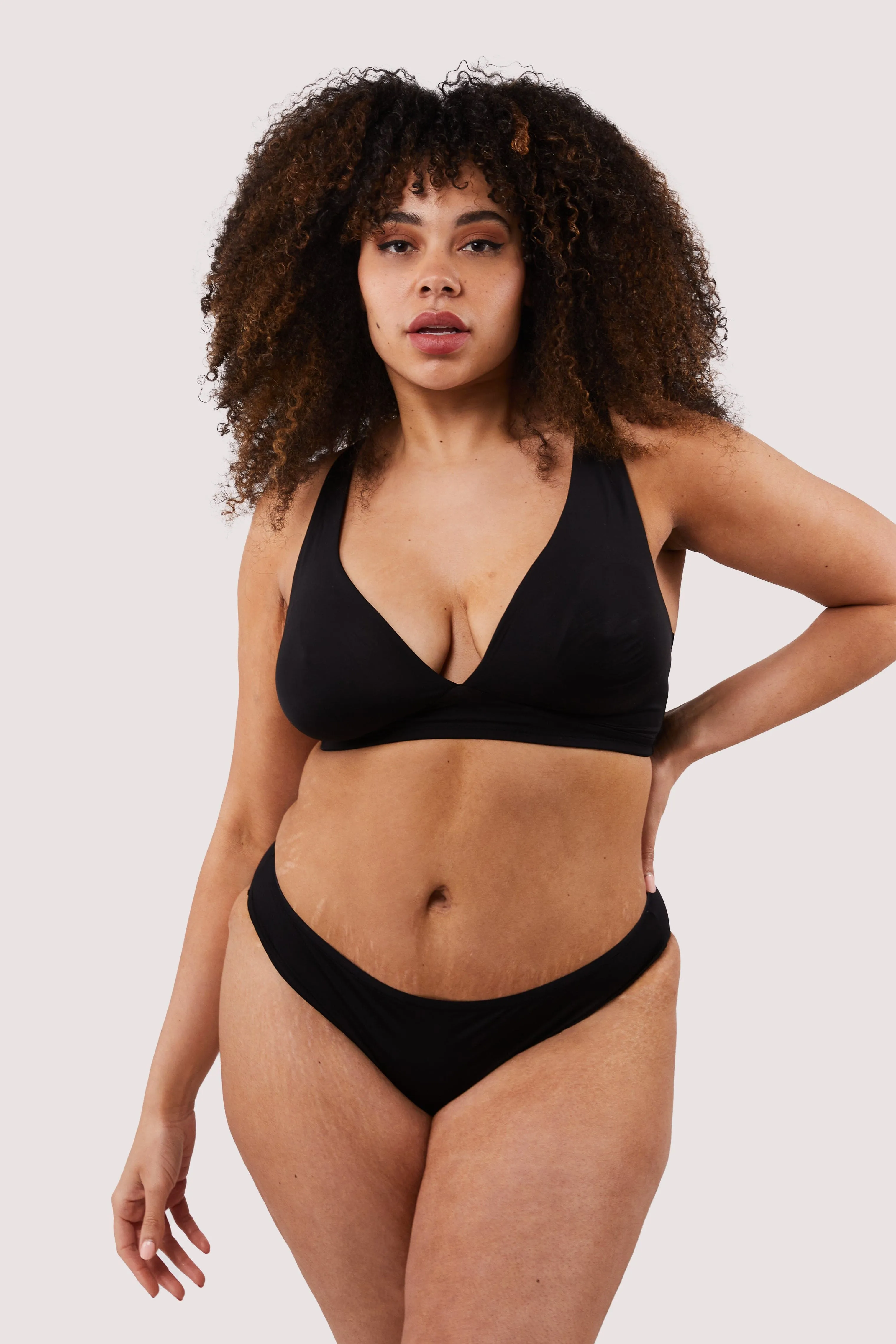 Second Skin Black Recycled Triangle Bra