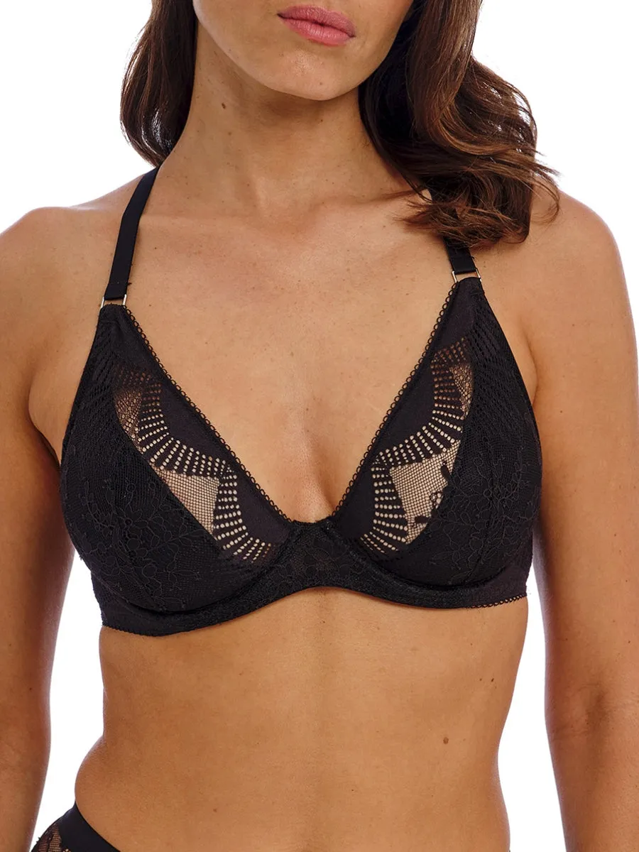 Sensu Lace Plunge Bra - Black