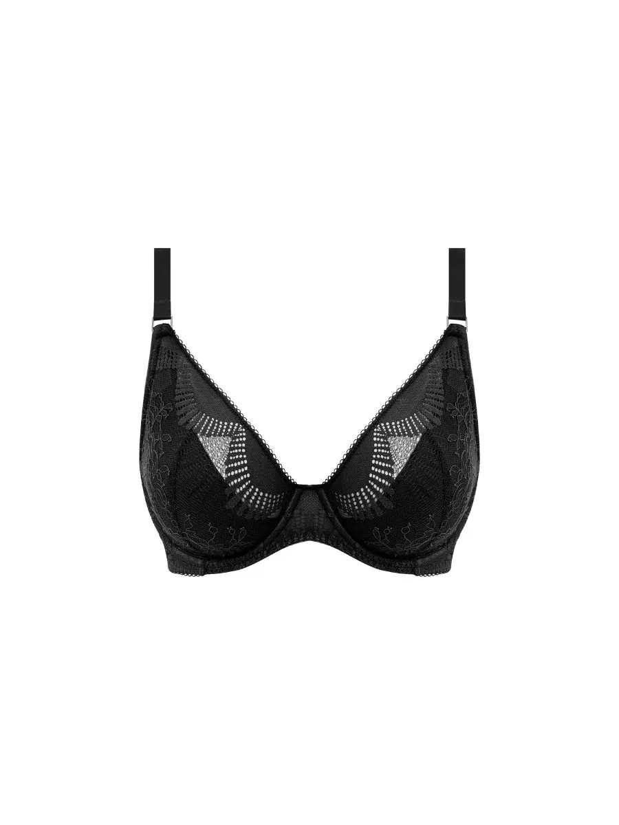 Sensu Lace Plunge Bra - Black