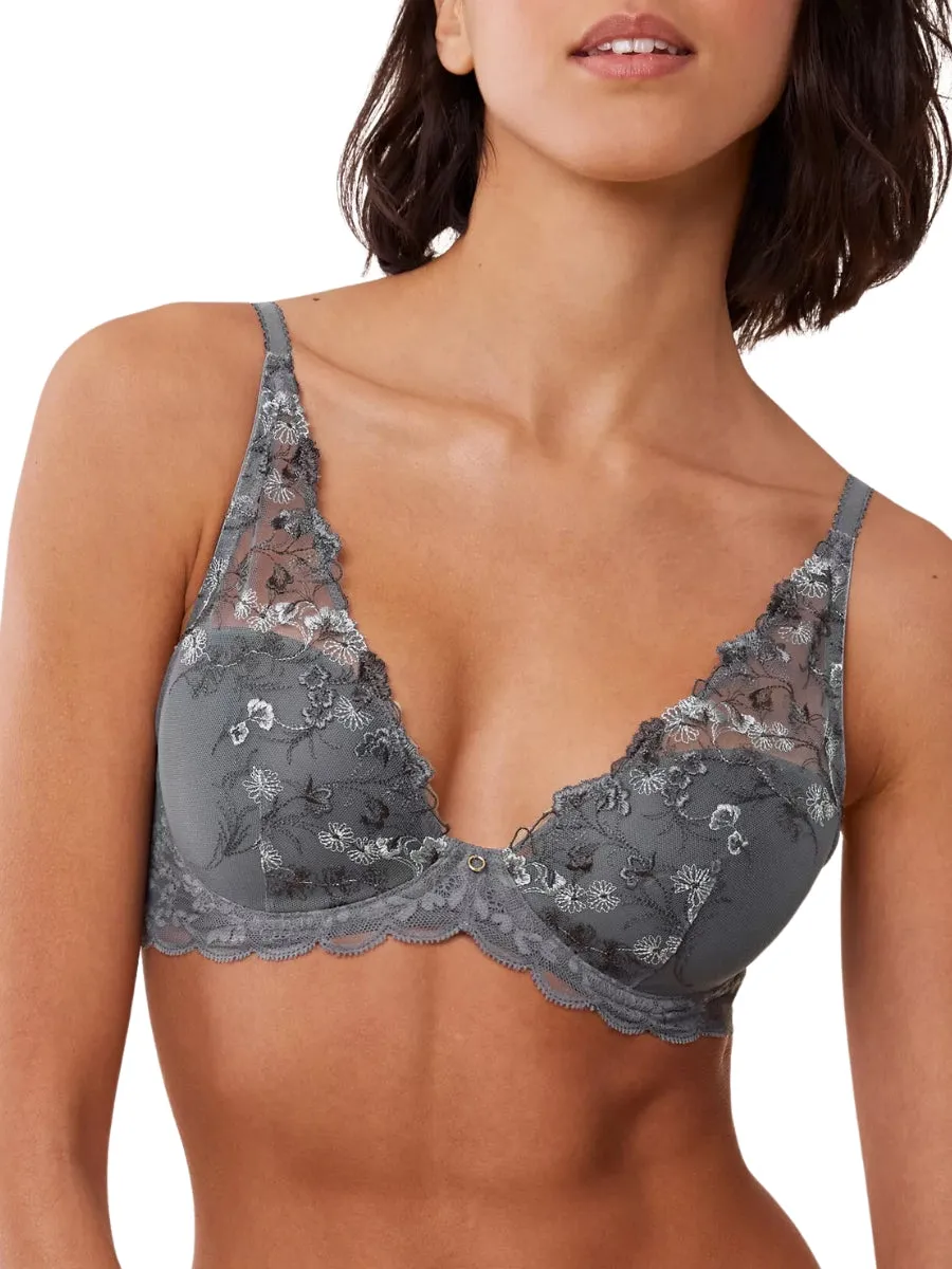 Sensual Spotlight High Apex Bra - Pebble Grey