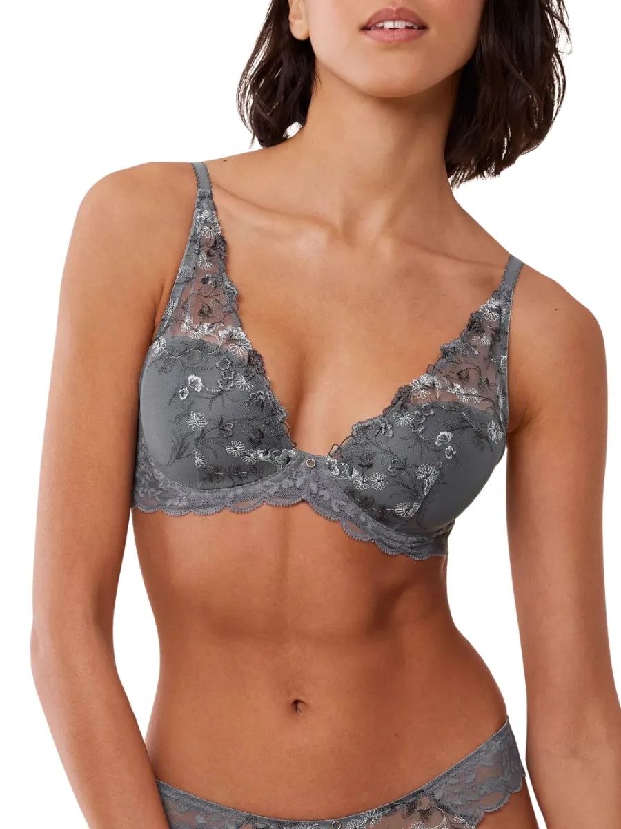 Sensual Spotlight High Apex Bra - Pebble Grey