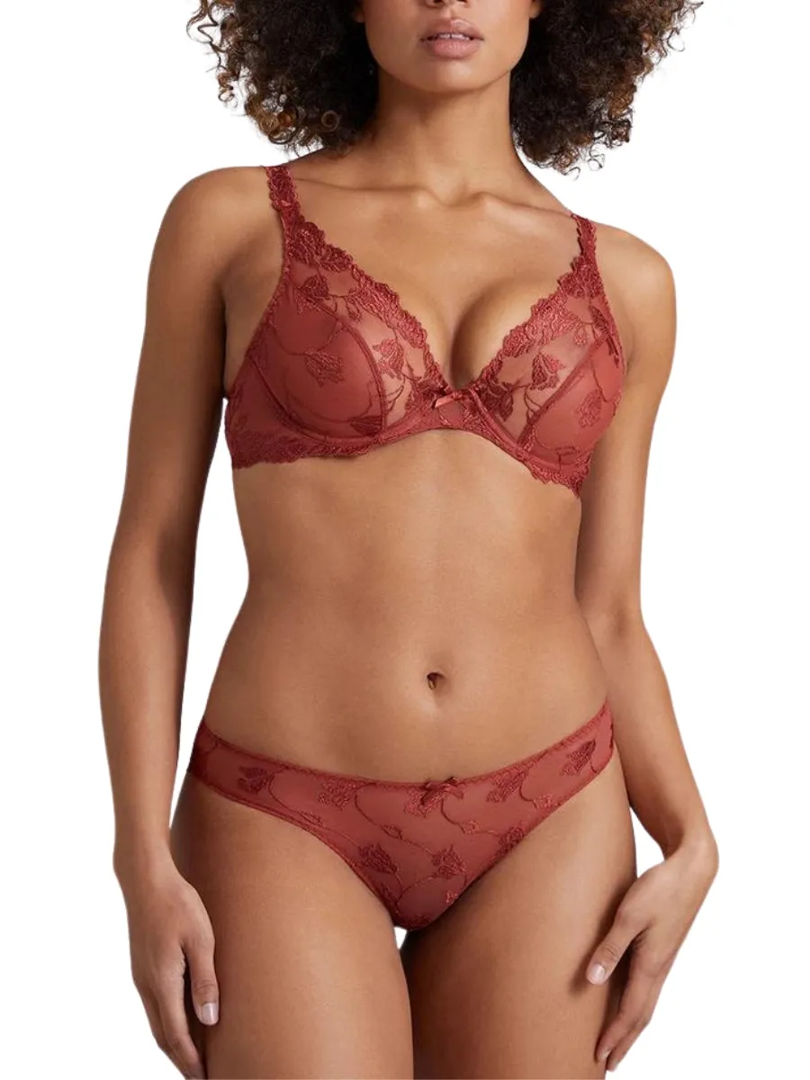 Softessence Triangle Bra - Terracotta