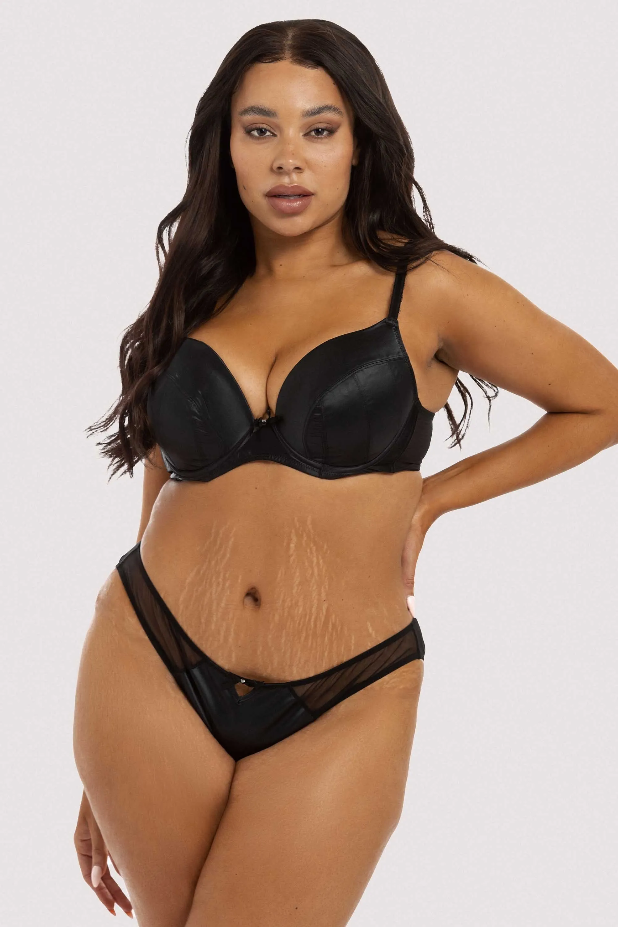 Sophia Black Plunge & Push Up Bra