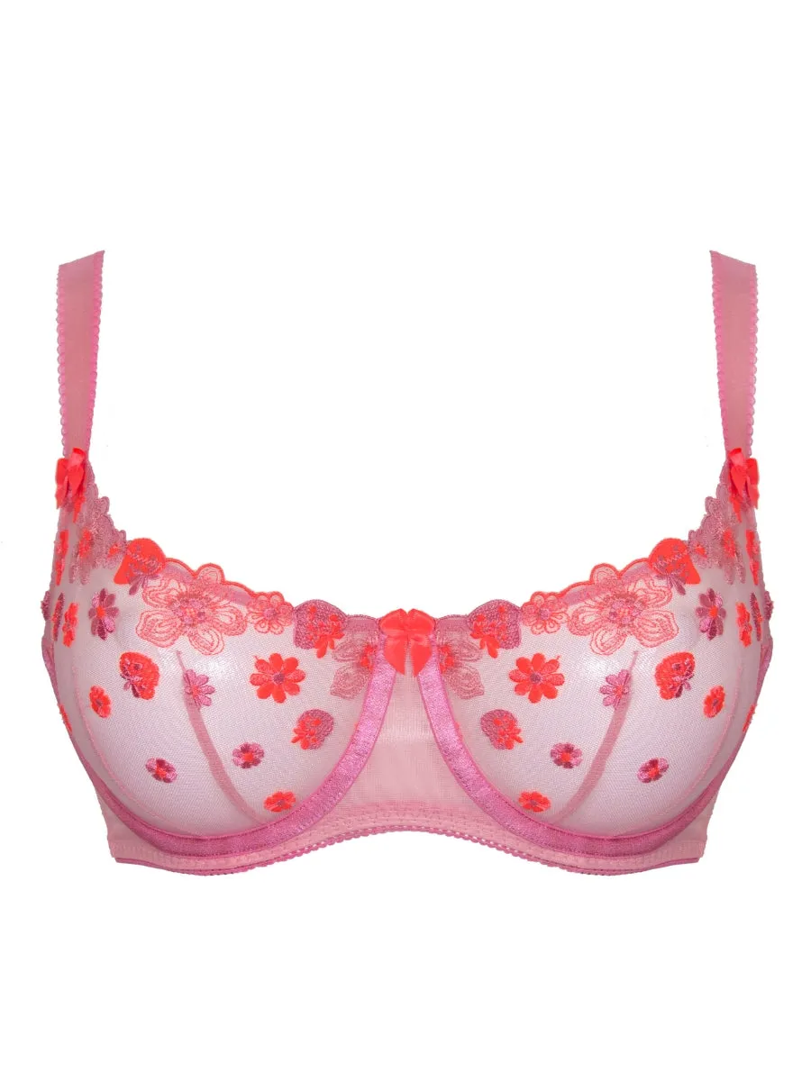 Strawberry Crush Balcony Bra - Pink Multi