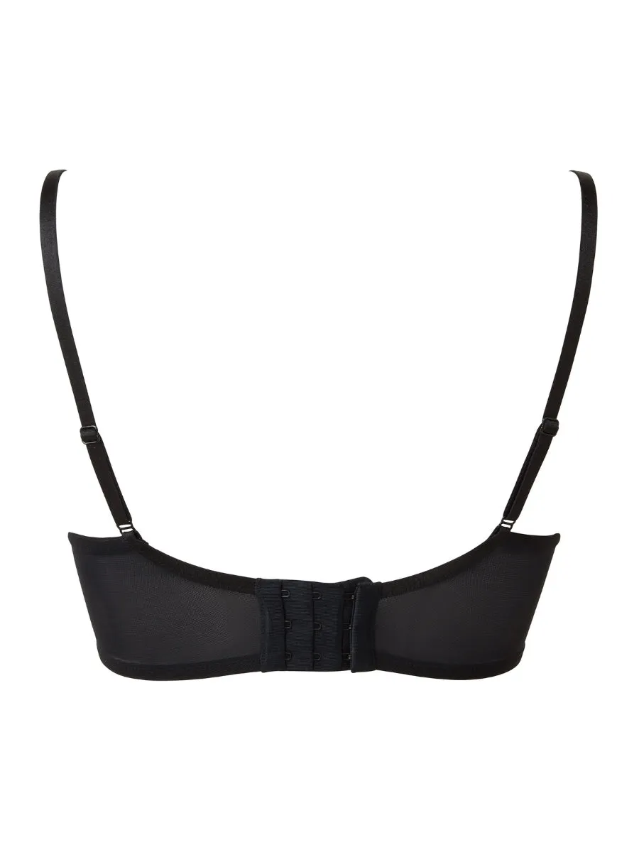 Suspense Longline Plunge Bra - Black