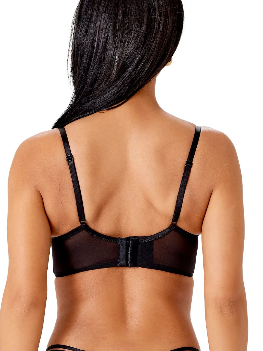 Suspense Longline Plunge Bra - Black