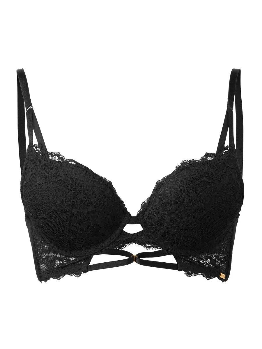 Suspense Longline Plunge Bra - Black