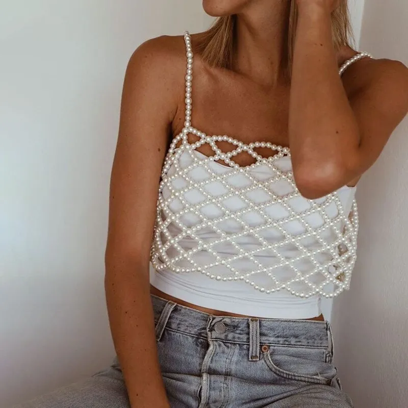 TEEK - Pearlie Vest Crop Top