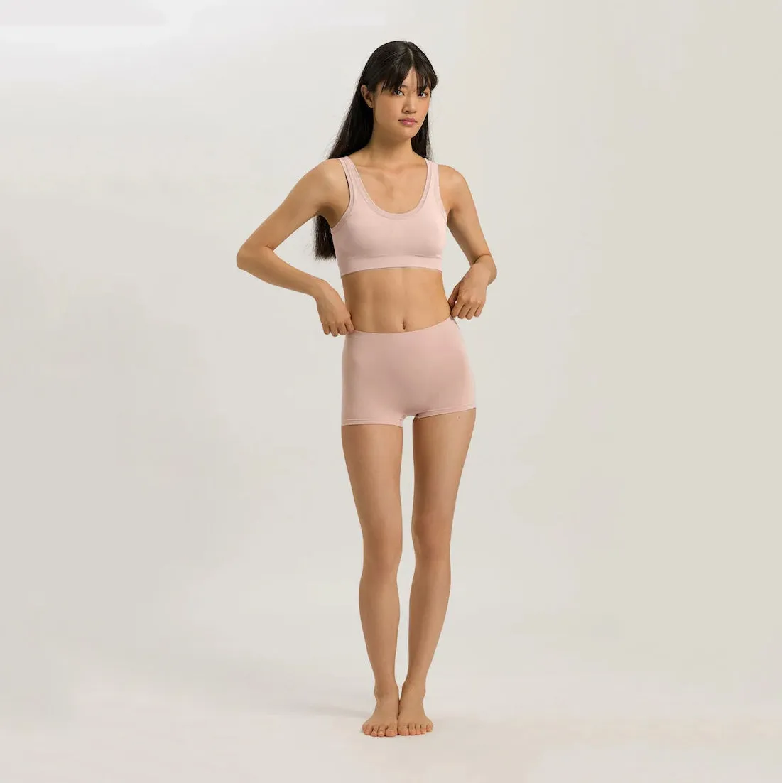 Touch Feeling Peach Whip Padded Crop Top