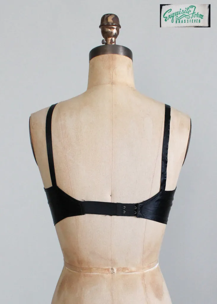 Vintage 1940s Black Pin Up Bullet Bra