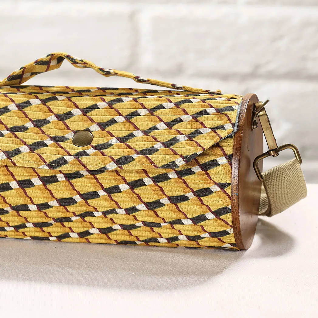 Yellow - DIY Round Sling Bag / Clutch With Changeable Sleeve